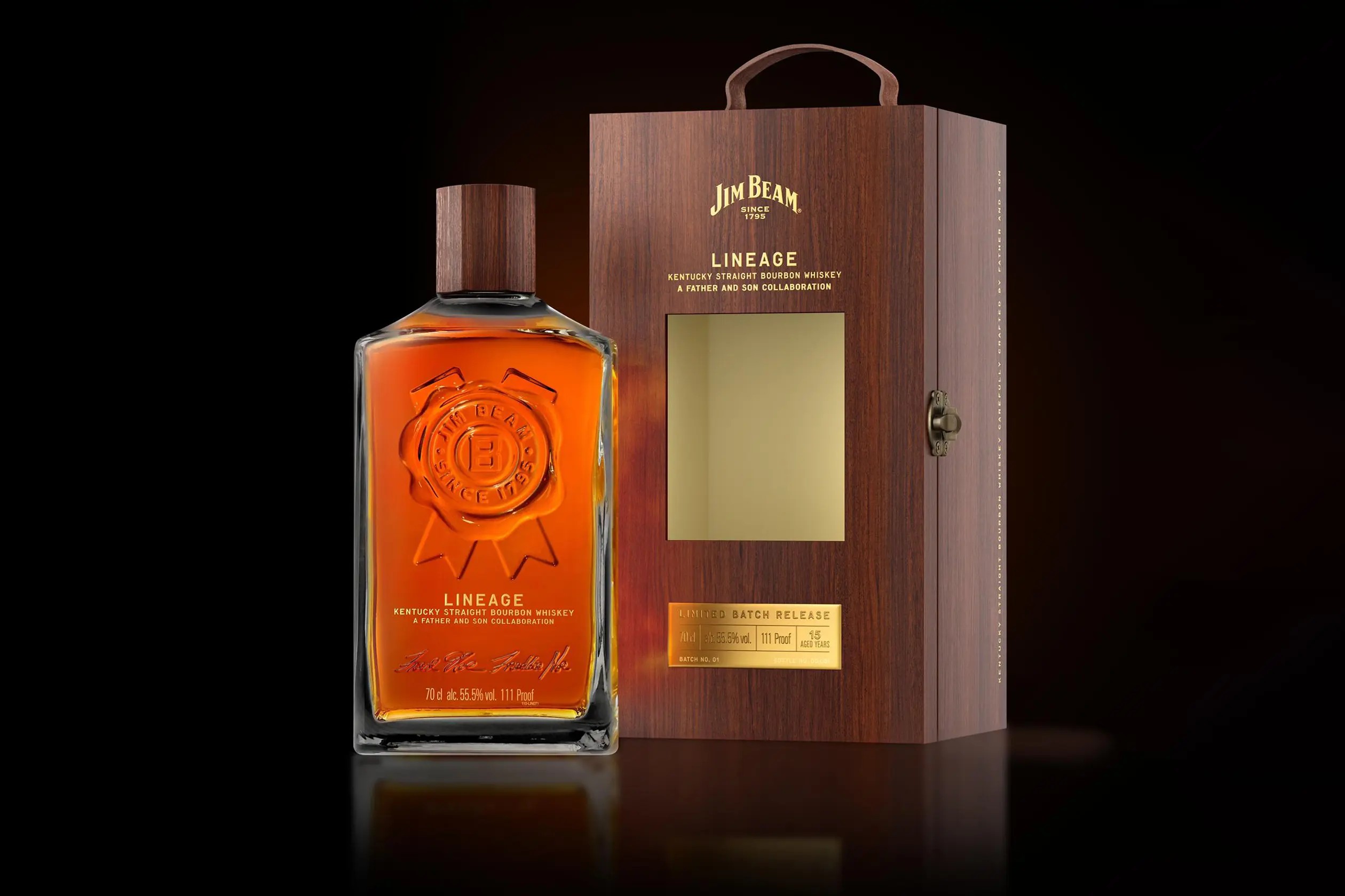 Jim Beam bottle with box