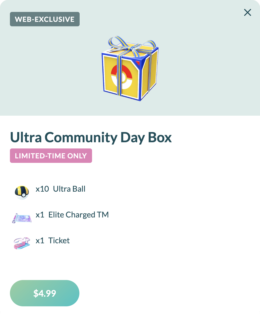 Pokémon GO Web Store Community Day Box