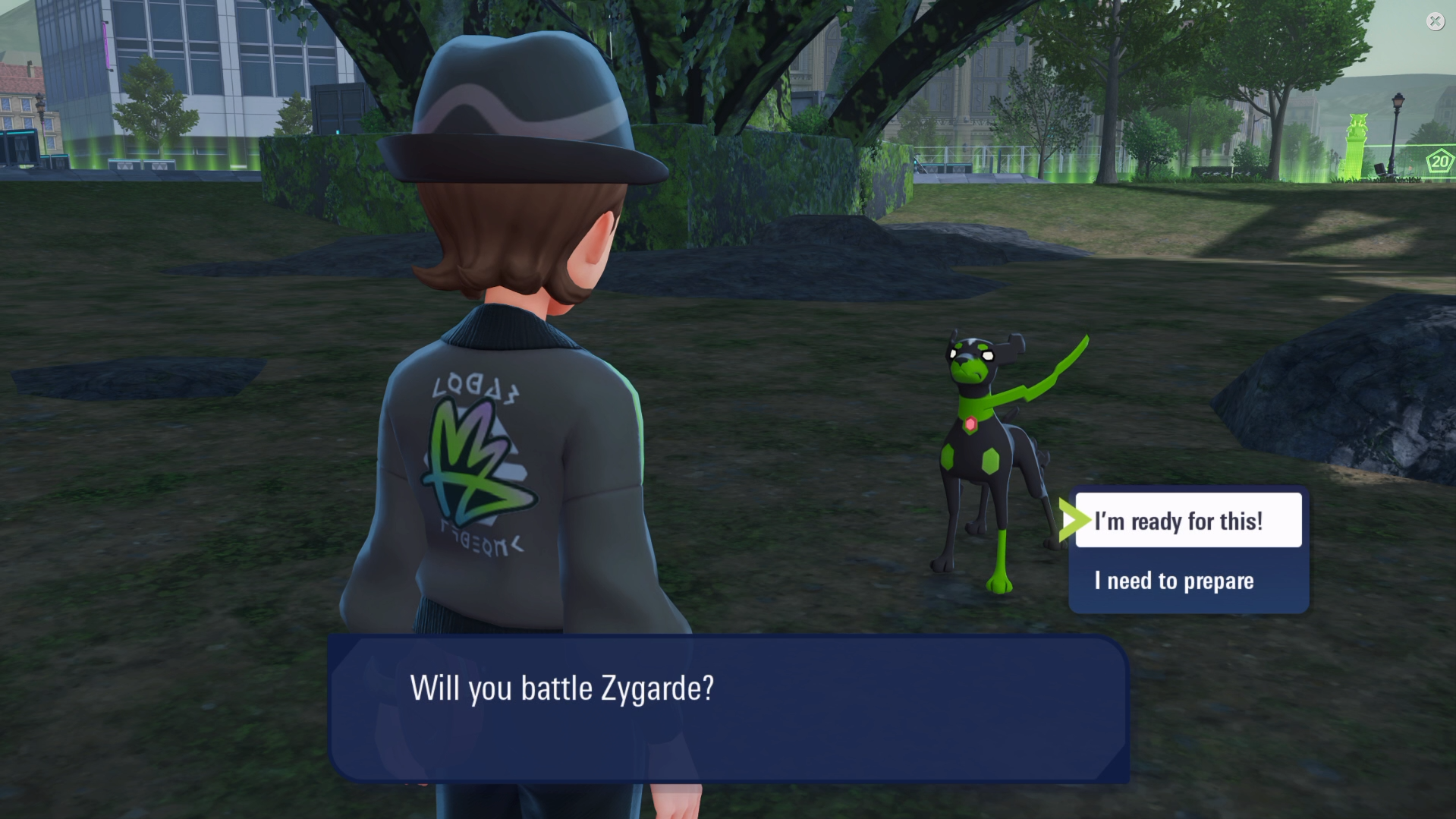 Interacting with Zygarde.