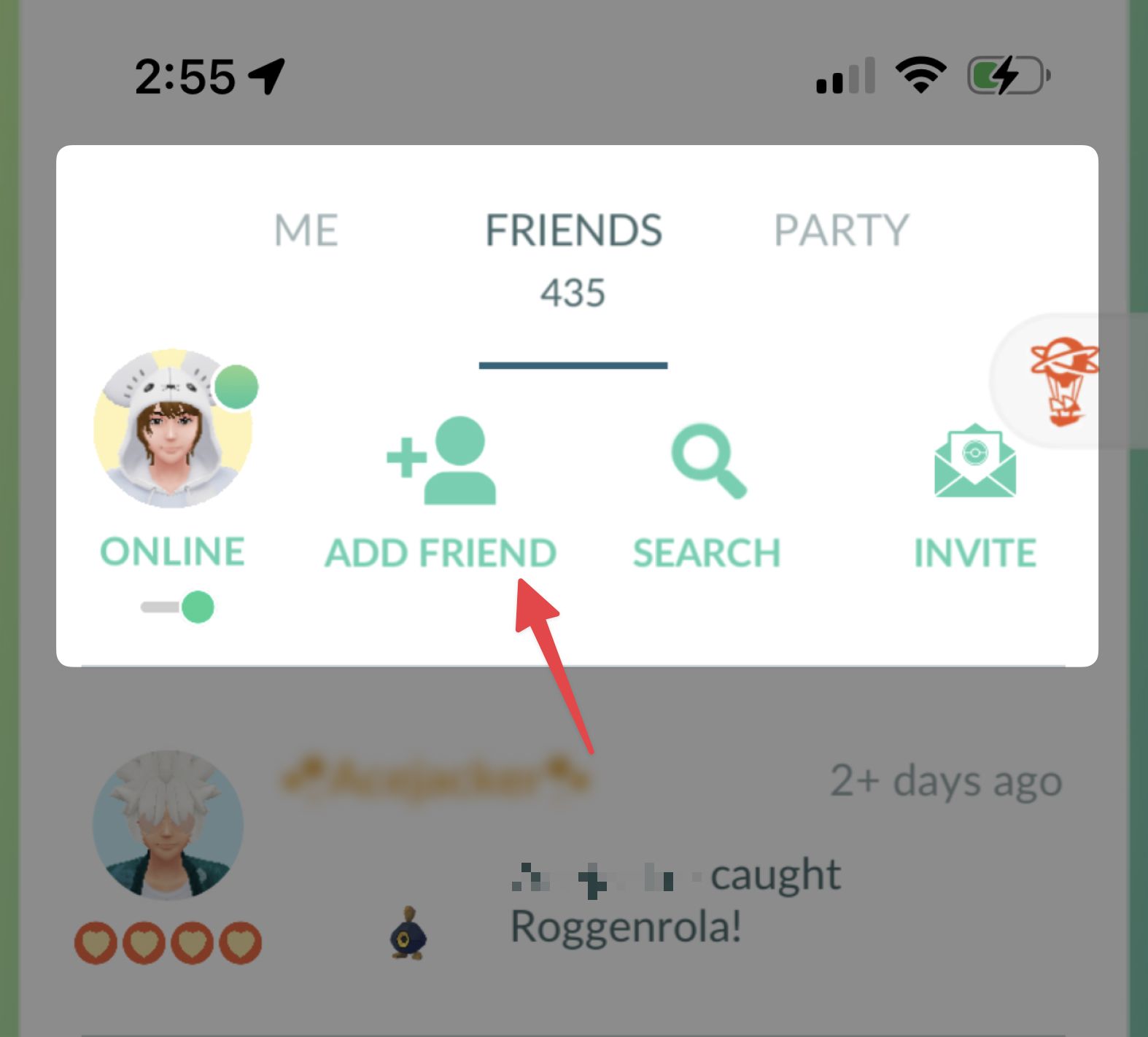 Add Friend in Pokémon GO