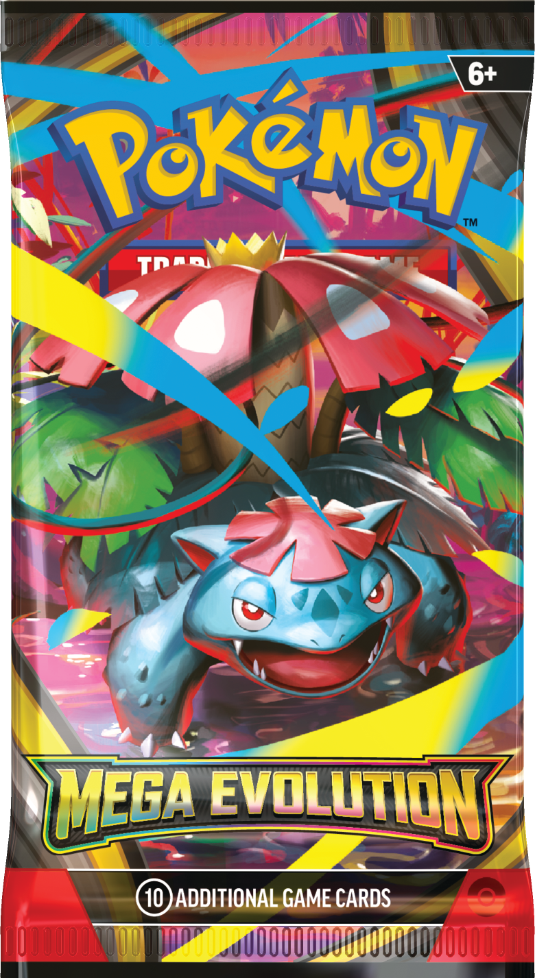 Mega Venusaur pack art for Pokémon TCG: Mega Evolution