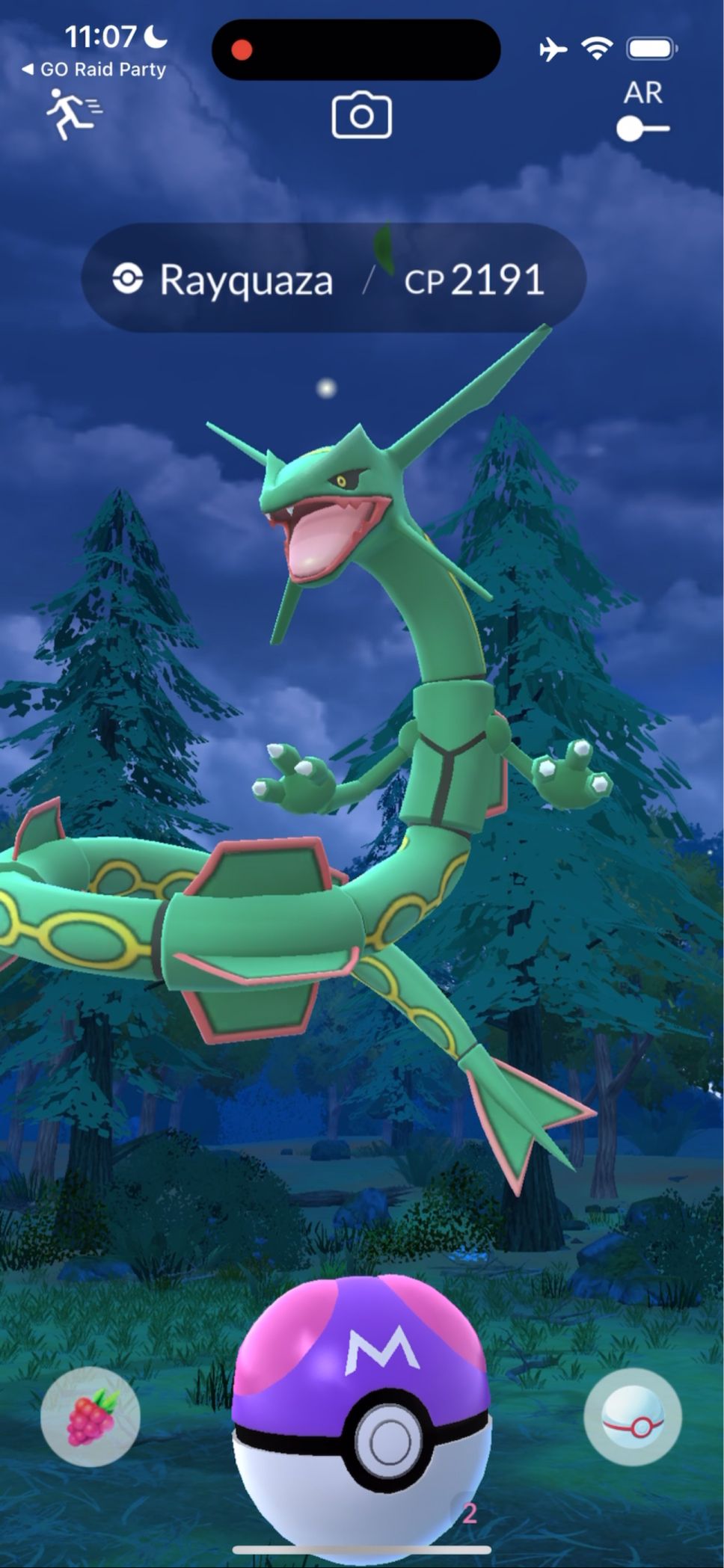 Using the Master Ball on a hundo Rayquaza