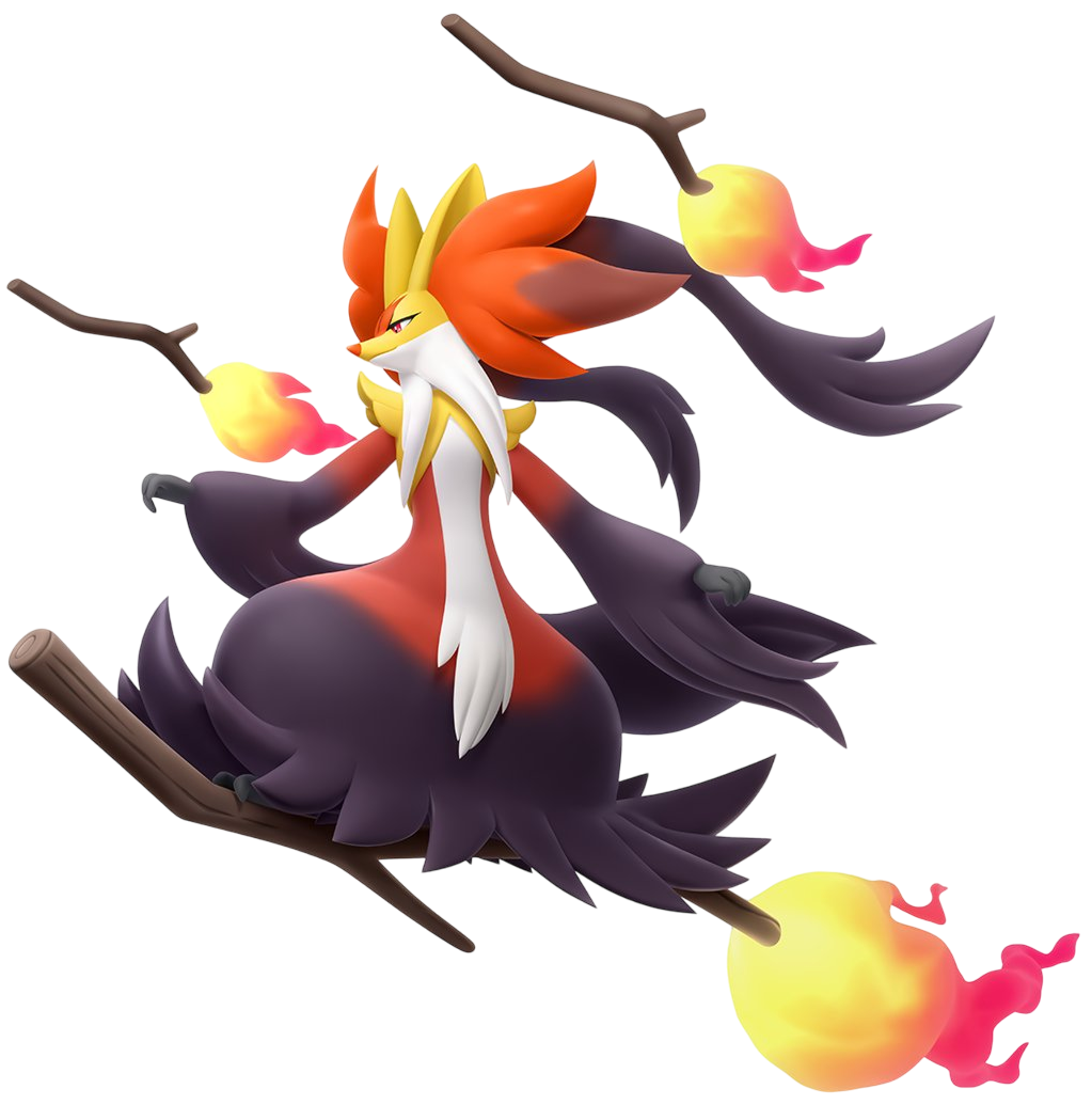Mega Delphox Render with transparent background