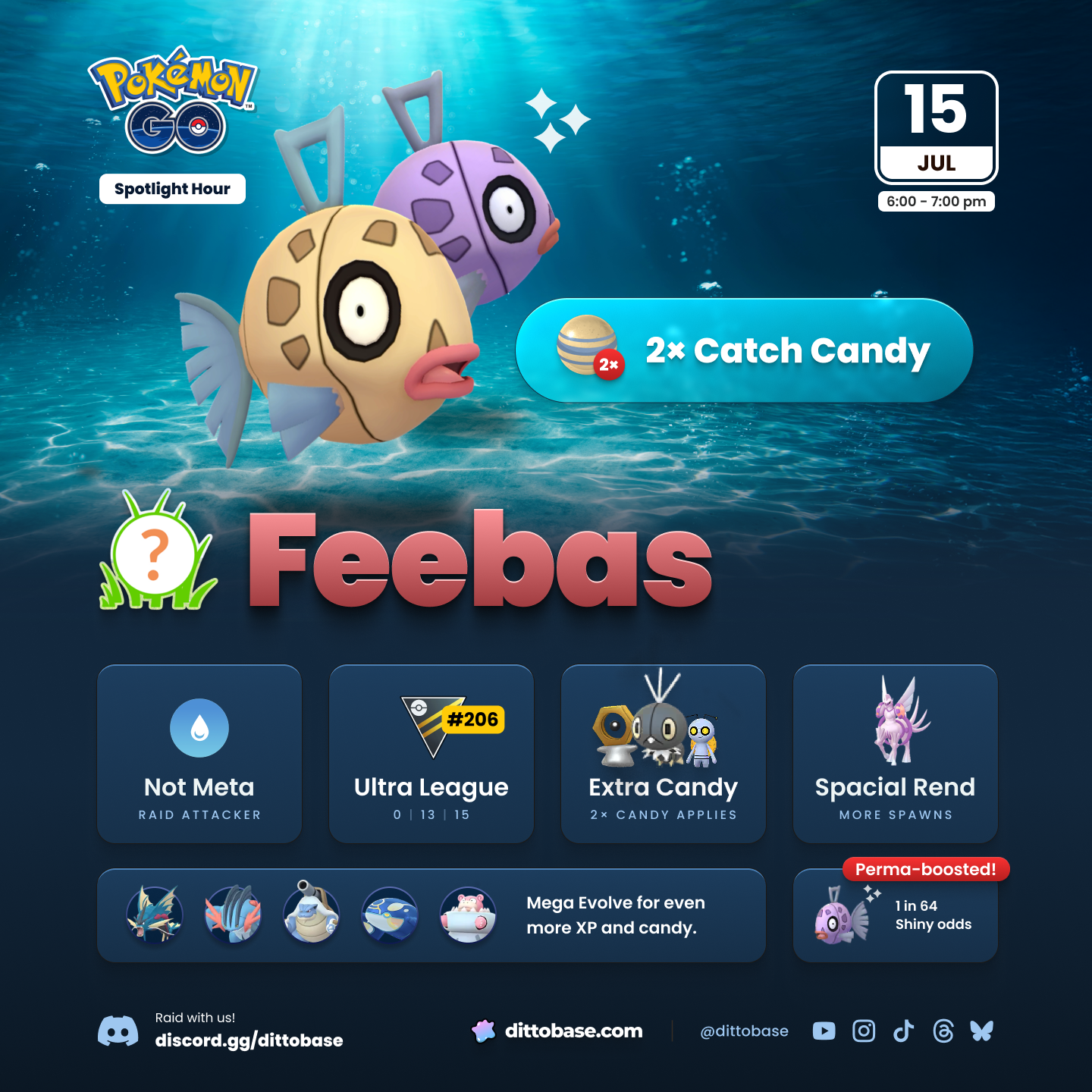 Feebas Spotlight Hour in Pokémon GO