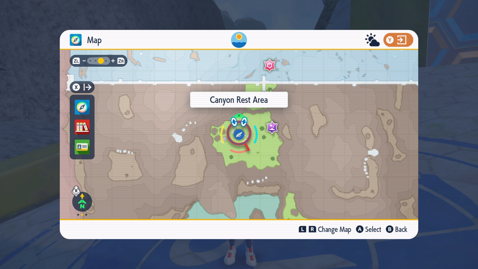 Map of Canyon Rest Area