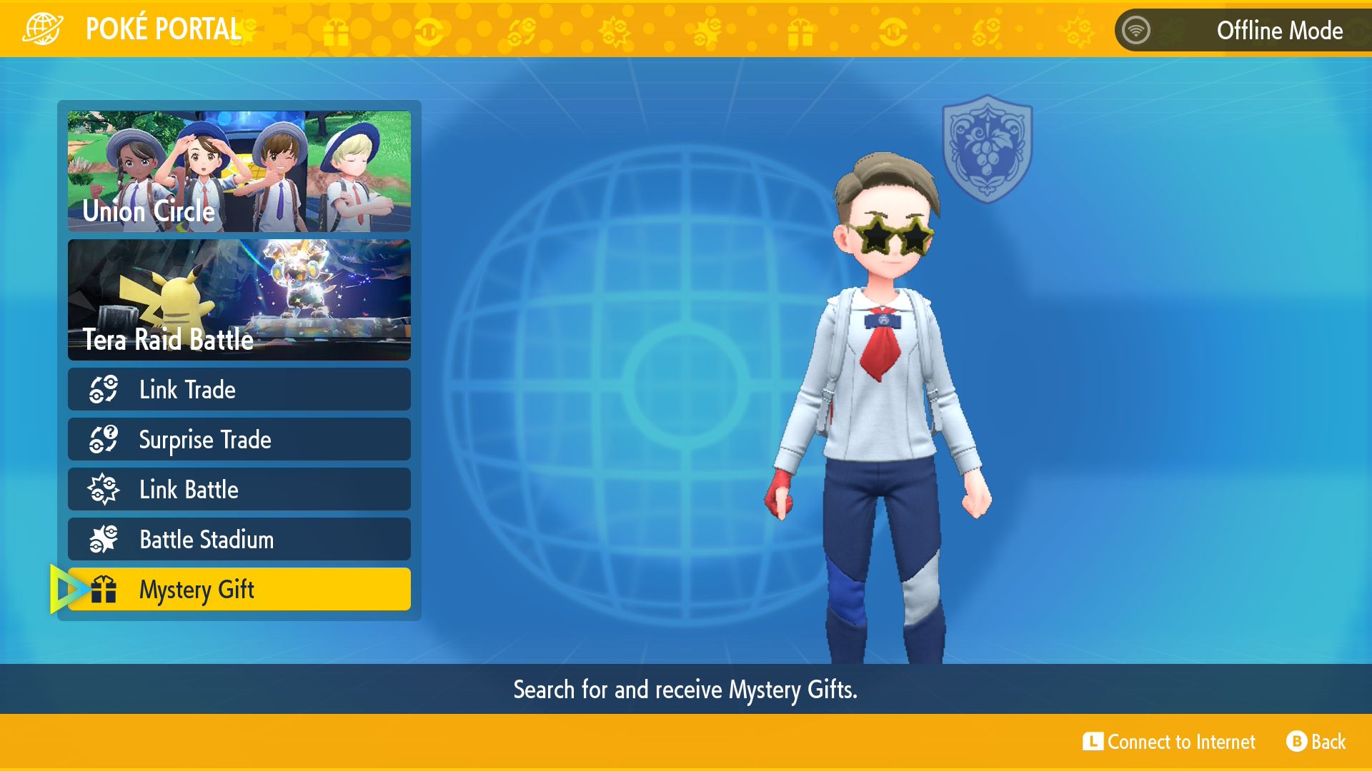 Mystery Gift menu