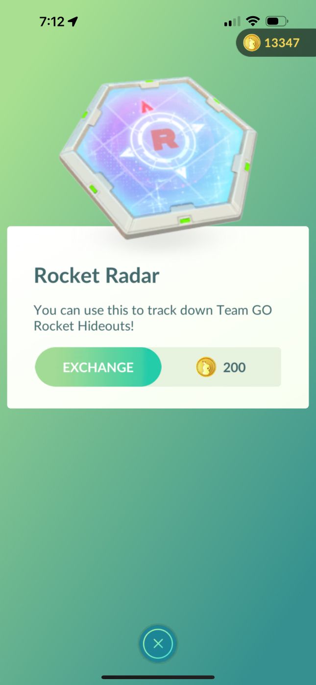 A Rocket Radar can be purchased in the Pokémon GO shop for 200 Poké Coins.