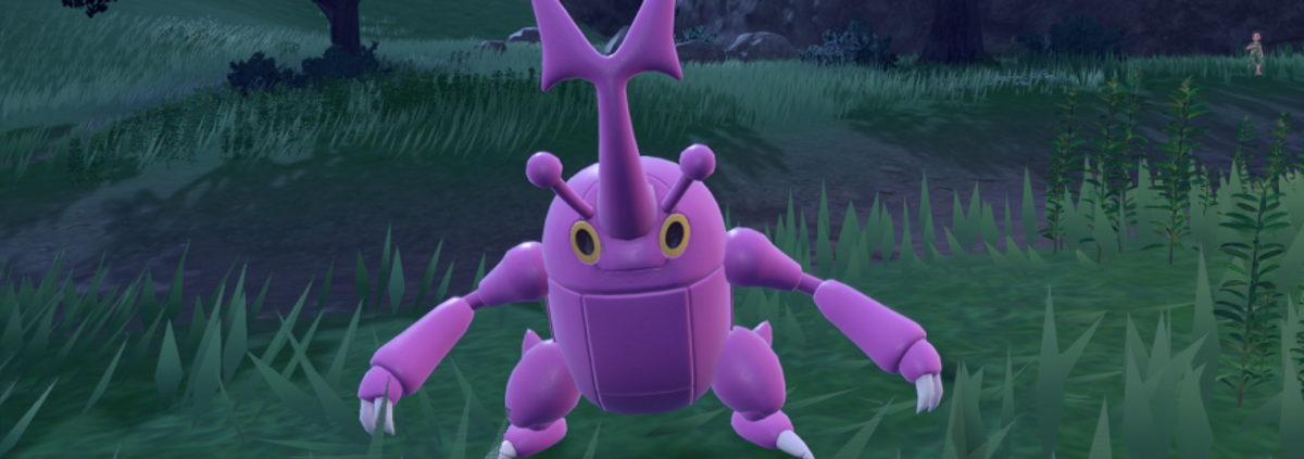 The ultimate guide to shiny hunt Heracross in Pokémon Scarlet & Violet (Teal Mask DLC), featuring the best spawn location and most effective sandwich recipes.