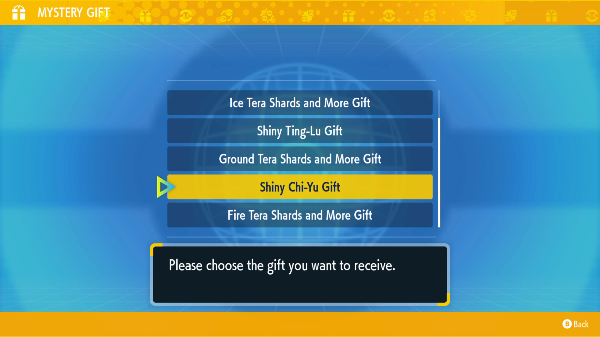 Shiny Chi-Yu Gift