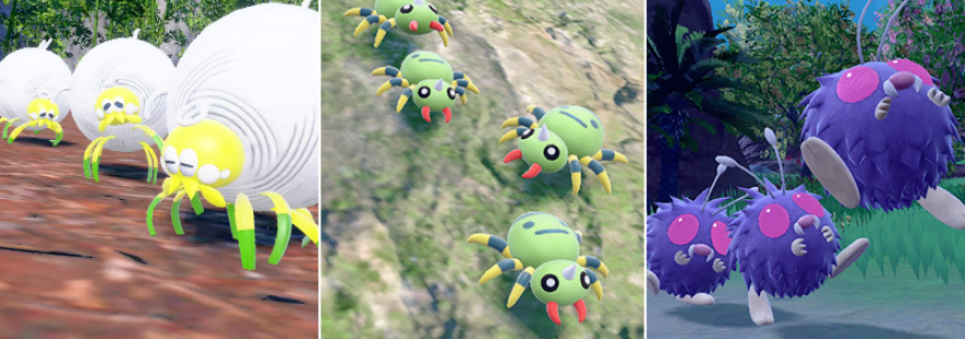 Tarountula, Spinarak, and Venonat are appearing in Mass Outbreaks in Pokémon Scarlet & Violet!