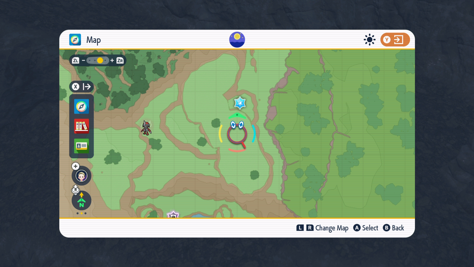 Map of grassy area underneath Timeless Woods