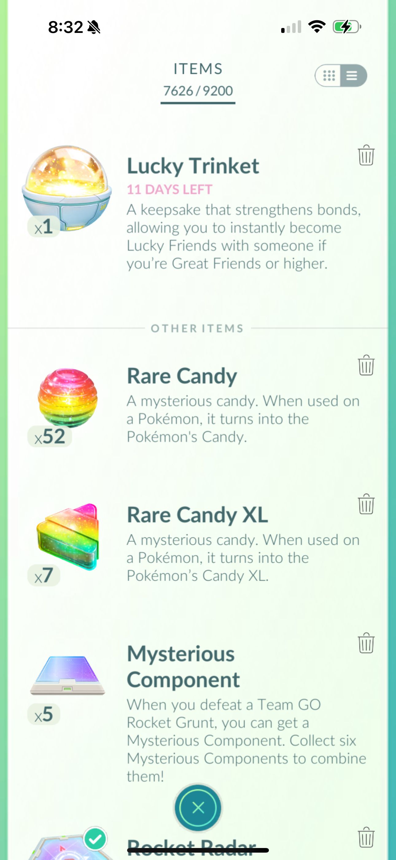 A Lucky Trinket in the Item Bag