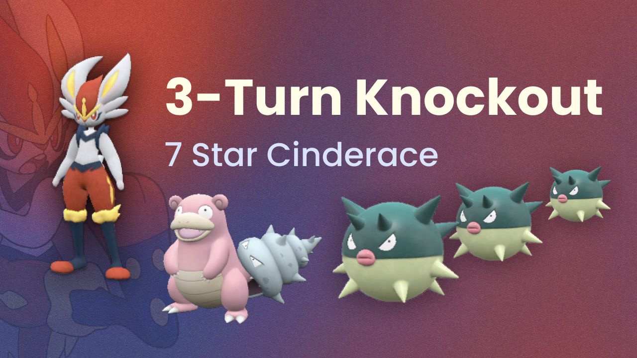 Use this4 person raid composition to get quick and easy knock outs on the 7-star Cinderace tera raid.
