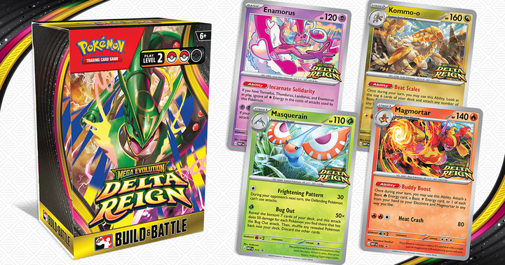 Mega Evolution—Delta Reign Build & Battle Box and promo cards