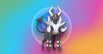 Mega Houndoom in Mega Raids event artwork — Pokémon GO