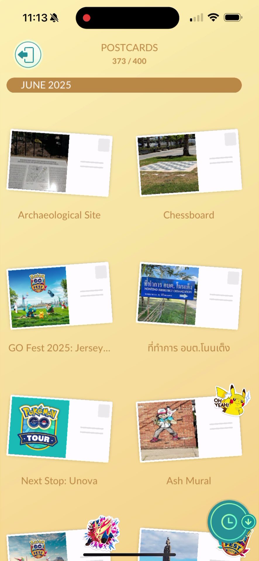 Select a Pokémon GO Postcard