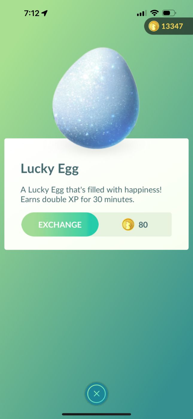 A single Lucky Egg can be purchased in the Pokémon GO shop for 80 Poké Coins.