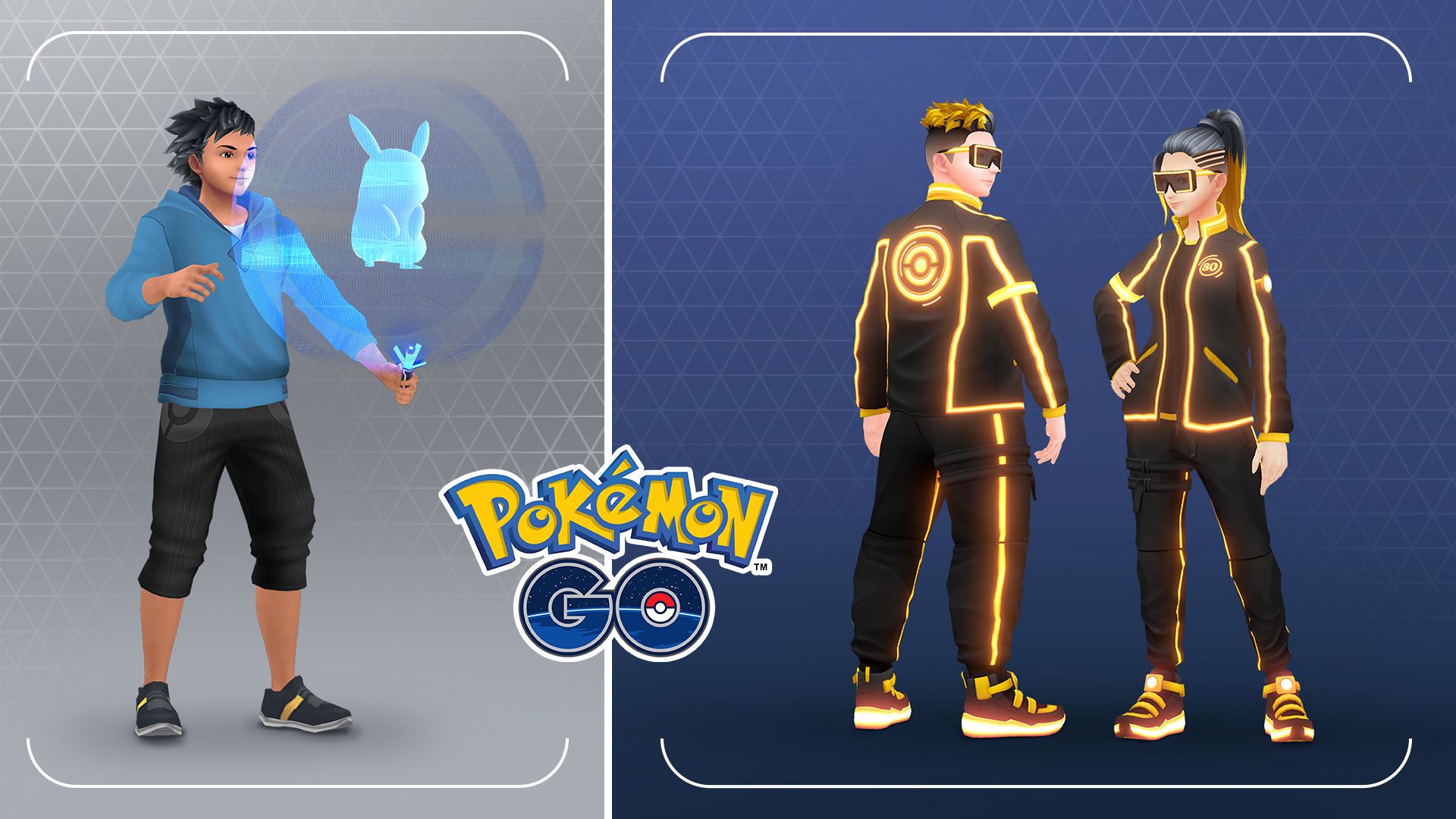 Level 80 Shoes, Shades, Pants, Post, Hair Style, and Jacket Avatar Items in Pokémon GO