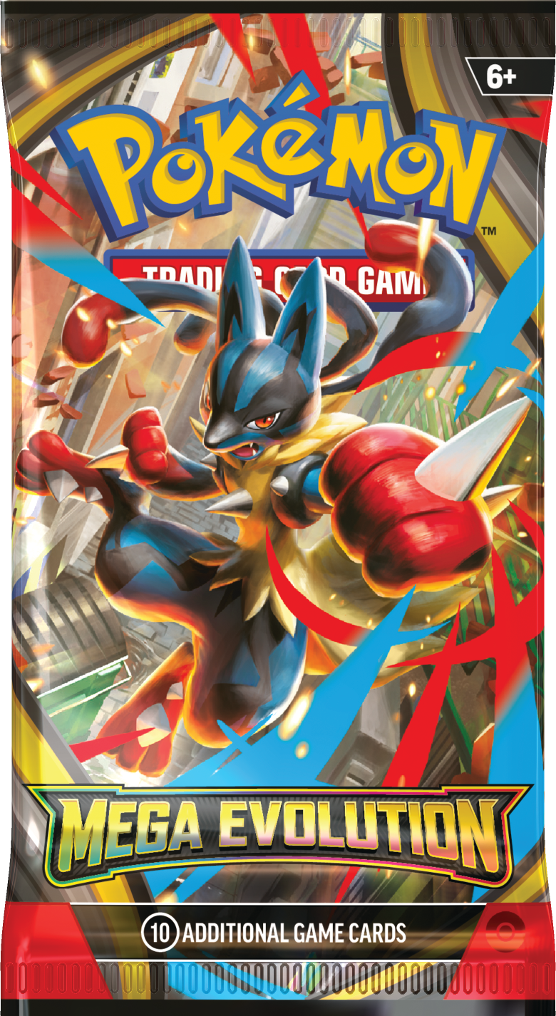 Mega Lucario pack art for Pokémon TCG: Mega Evolution
