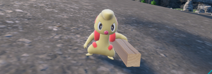 The ultimate guide on shiny hunting Timburr in the Pokémon Scarlet and Violet Teal Mask DLC.
