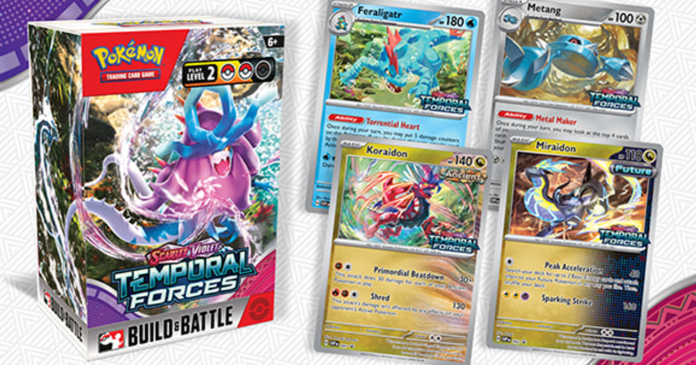 Scarlet & Violet—Temporal Forces Build & Battle Box and promo cards