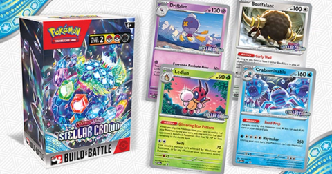 Scarlet & Violet—Stellar Crown Build & Battle Box and promo cards