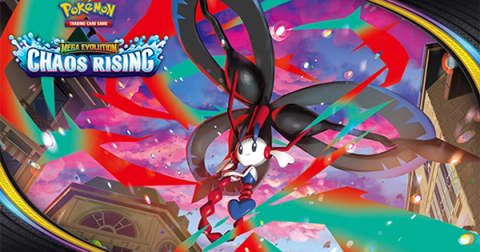 Pokémon TCG: Mega Evolution—Chaos Rising key art with Mega Floette