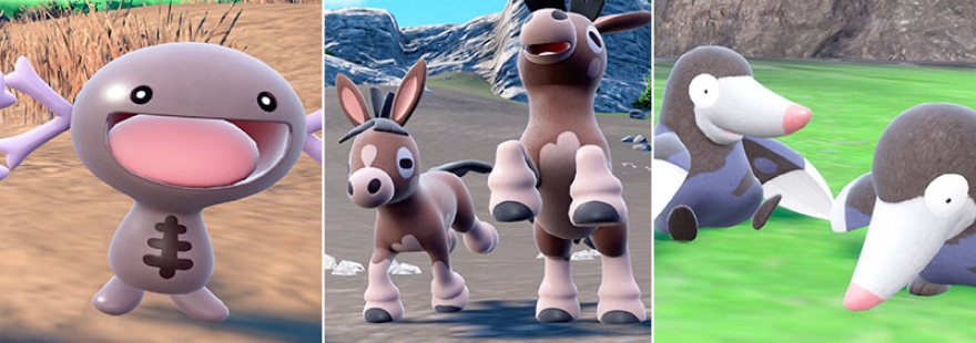 Paldean Wooper, Mudbray, and Drilbur are appearing in Mass Outbreaks in Pokémon Scarlet & Violet!