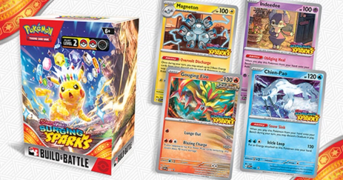 Scarlet & Violet—Surging Sparks Build & Battle Box and promo cards