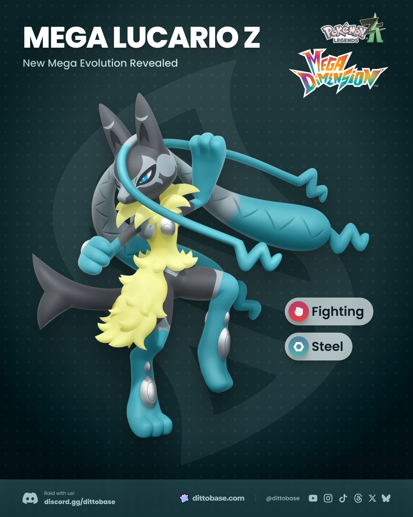 The Dittobase infographic for Mega Lucario Z