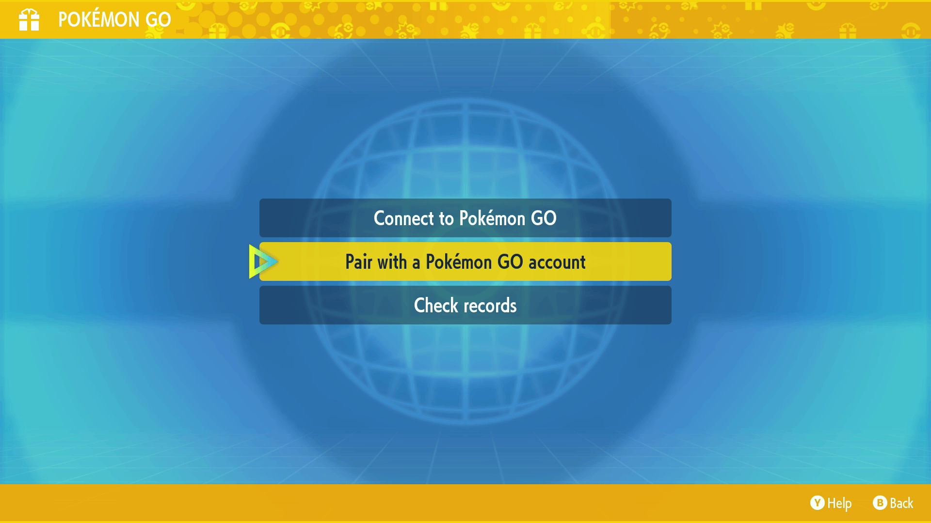 Select "Pair with a Pokémon GO account"