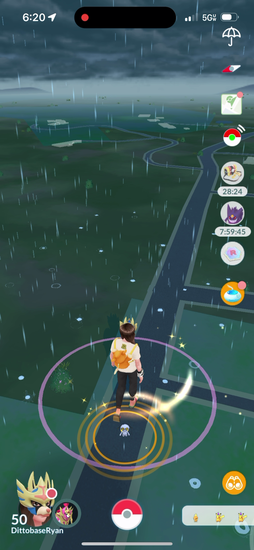 Gimmighoul will spawn as you walk