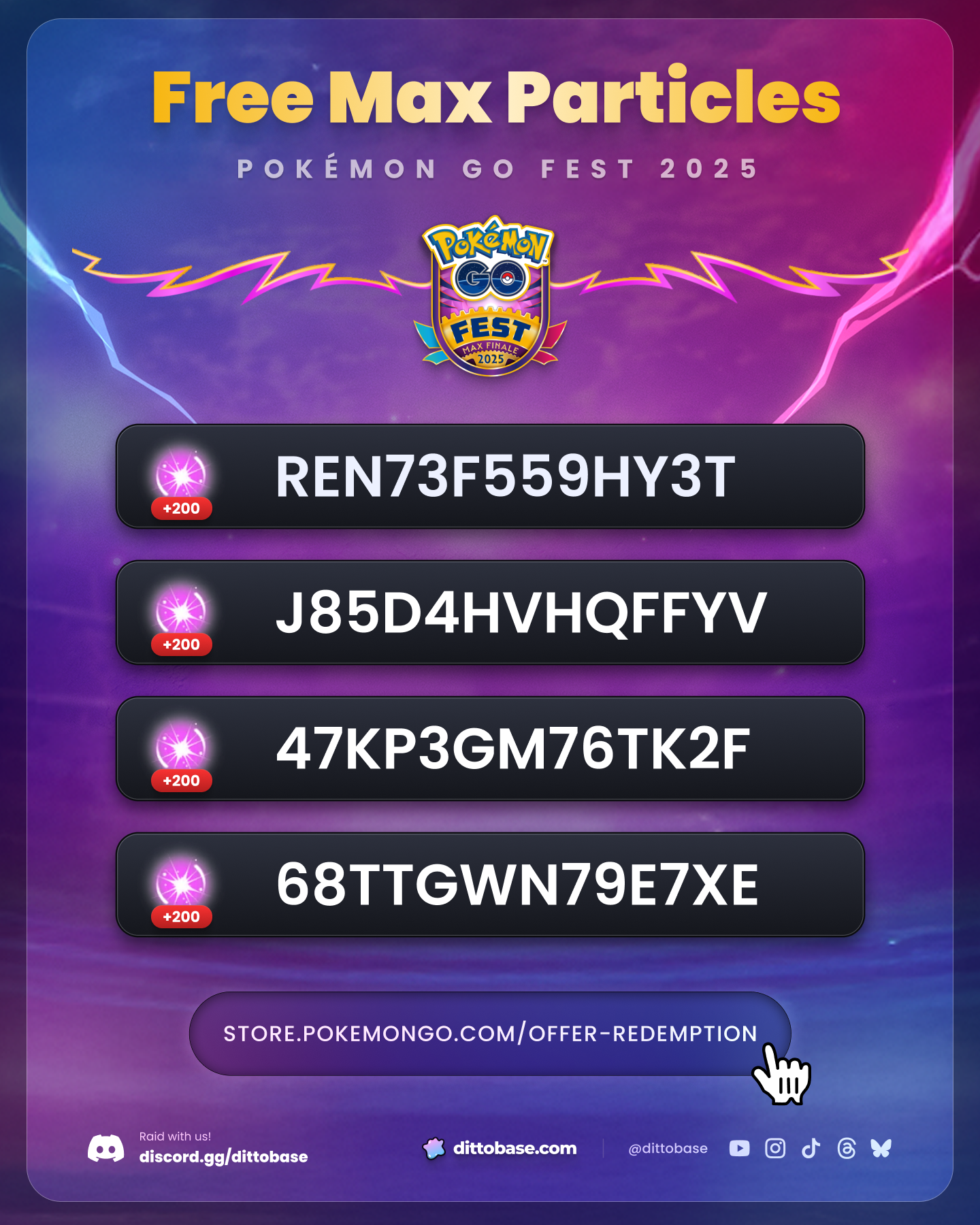 Free Max Particles for the GO Fest Max Finale in Pokémon GO