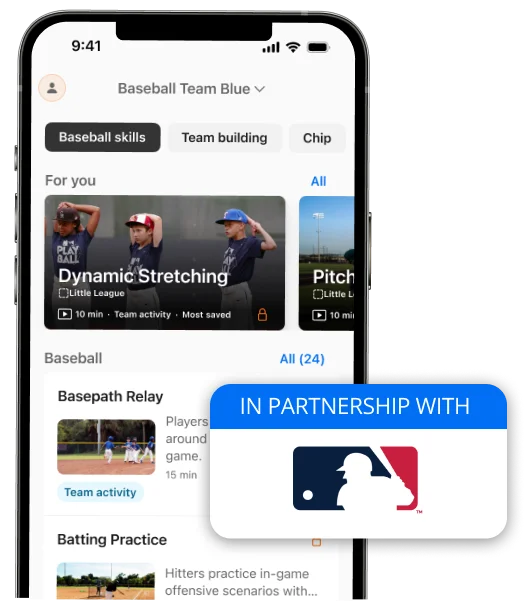 TeamSnap+ MLB Screen