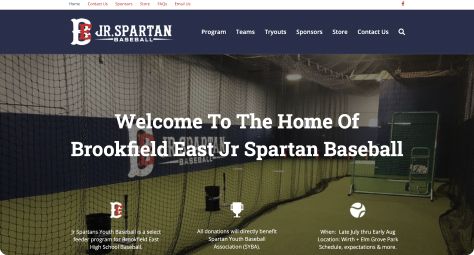 Jr Spartan Baseball Homepage Website