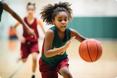 Youth Athlete playing basketball