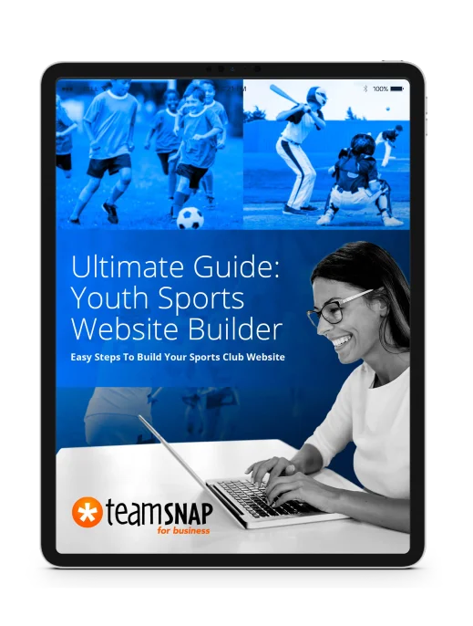 Ultimate Guide: Youth Sports Website Builder E-Book cover TeamSnap for Business