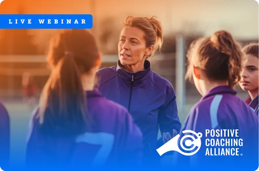 Female coach talking to her team