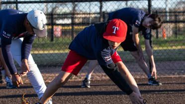 MLB youth athlete playing baseball