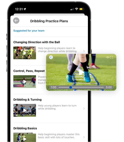 Dribbling Practice Plans Screen TeamSnap+