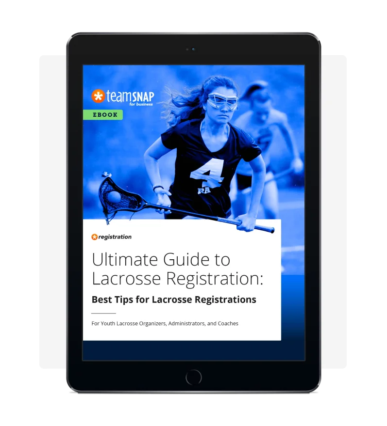 EBook Ultimate Guide Lacrosse Registration Cover on an Ipad