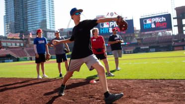 MLB youth athlete playing baseball