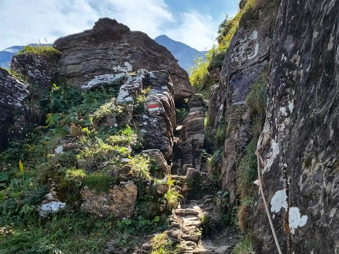 scrambling up Tour des Dents du Midi