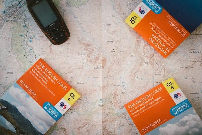 os maps for navigating england