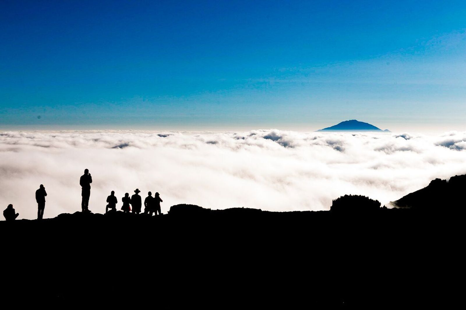 View over clouds