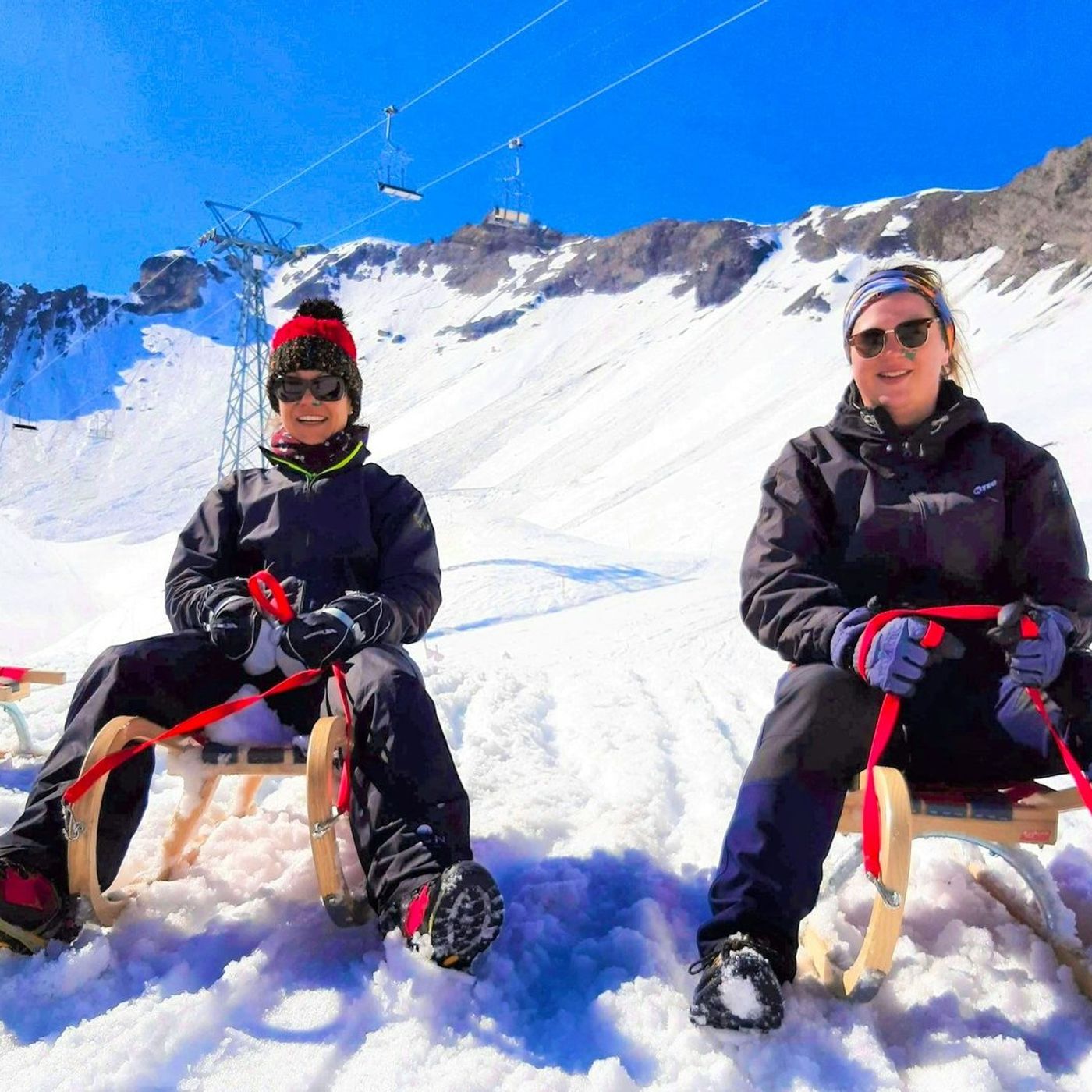 Sledging in the Swiss Alps