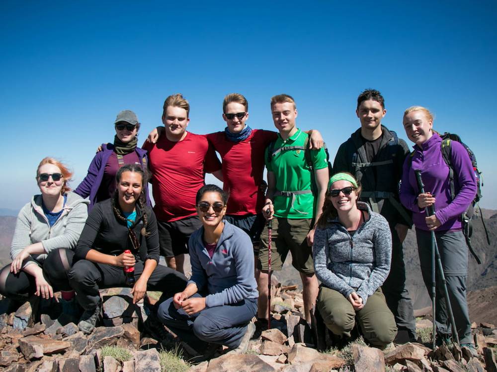 Hike Mount Toubkal - Call to Adventure - group in the sun