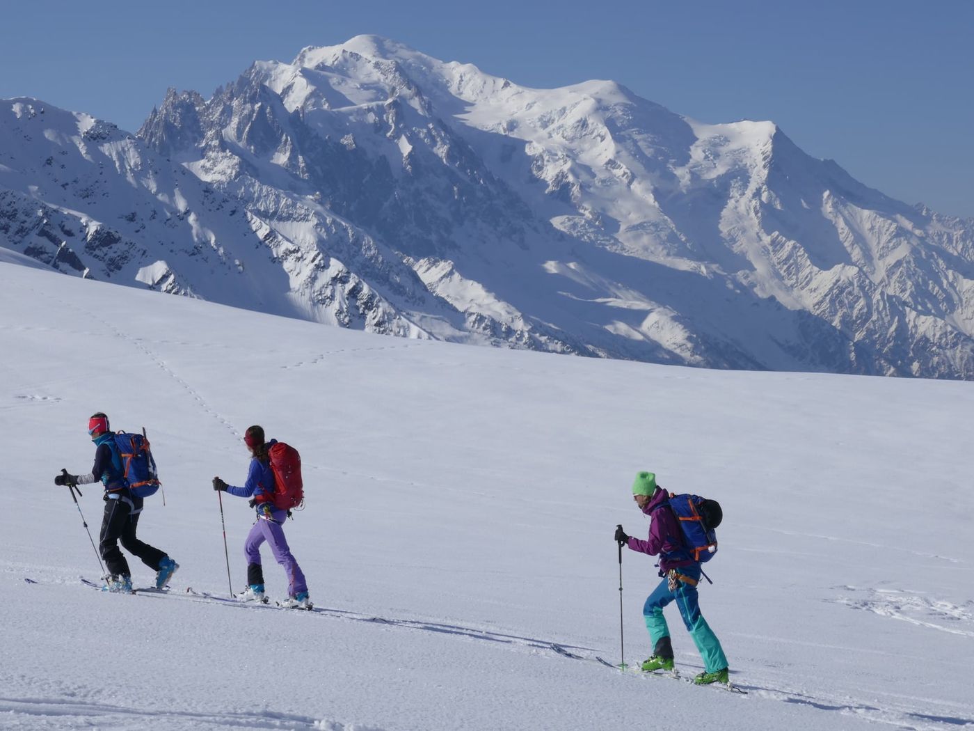 walking up ski touring