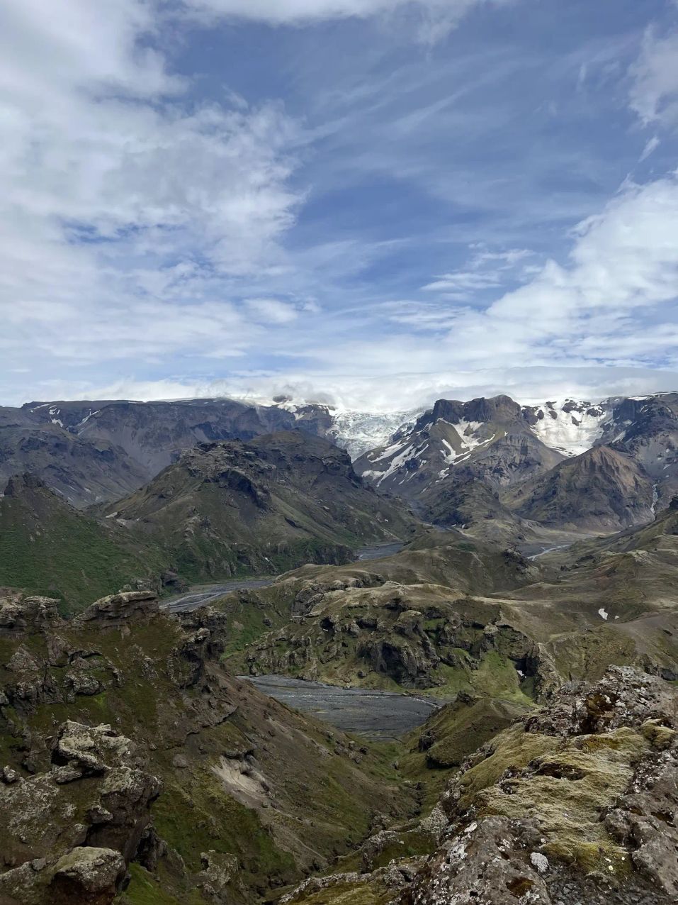 Thorsmork - mountainous glacier landscape