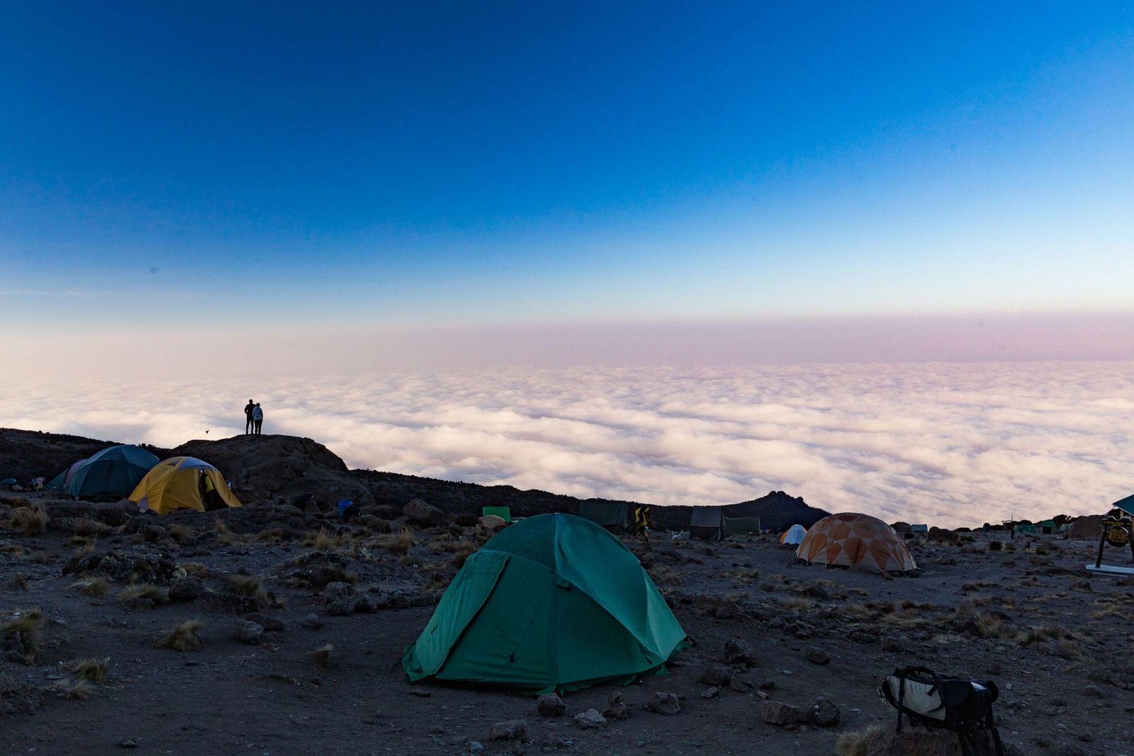 Campground overlooking clouds